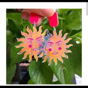 Sun Acrylic Earrings